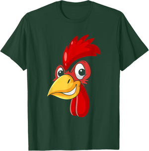 Rooster Chicken Face Cockfighting Bird Halloween Costume T-Shirt - T-Shirt | Forest