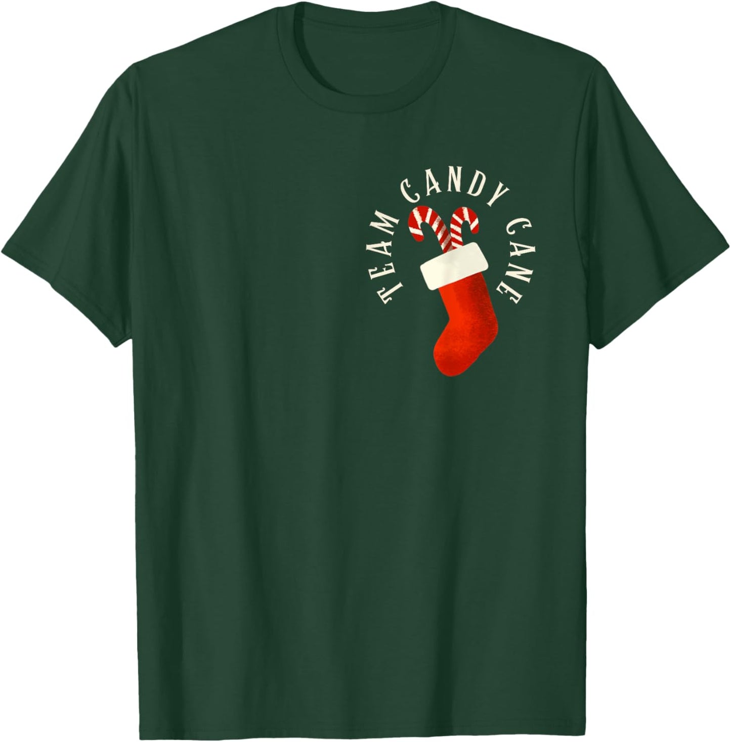 Team Candy Cane Xmas Matching Family Candy Cane Crew Pajamas T-Shirt - T-Shirt | Forest