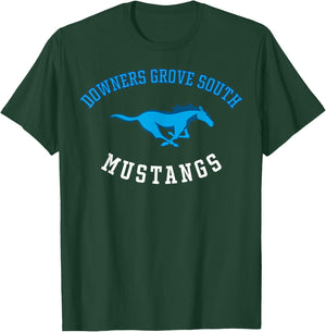 Downers Grove South High School Mustangs C8 T-Shirt - T-Shirt | Forest