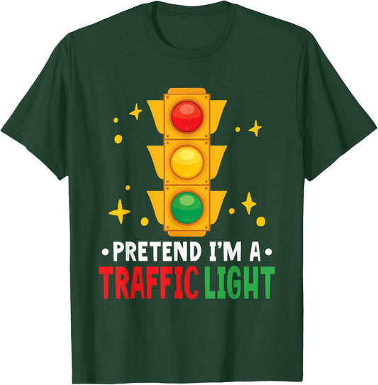 Traffic Light Lover Halloween Pretend I'm A Traffic Light T-Shirt - T-Shirt | Forest