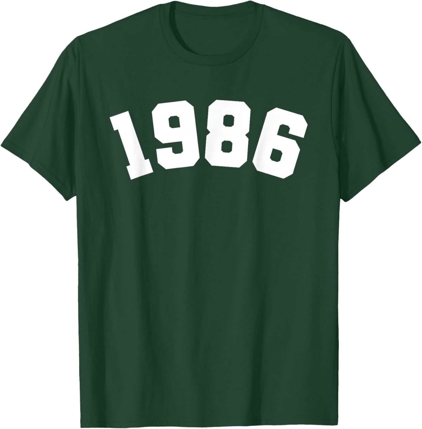 Classic 1986 Varsity Vintage College Style 38th Birthday T-Shirt - T-Shirt | Forest