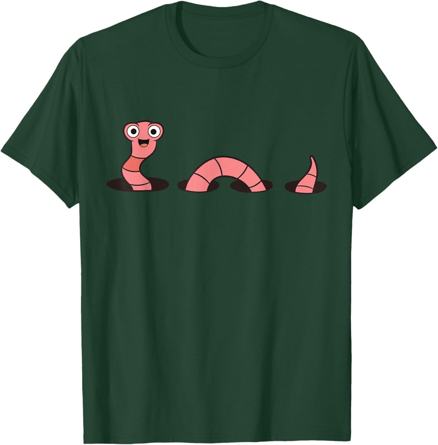 Cute Worm Cute Earthworm T-Shirt - T-Shirt | Forest