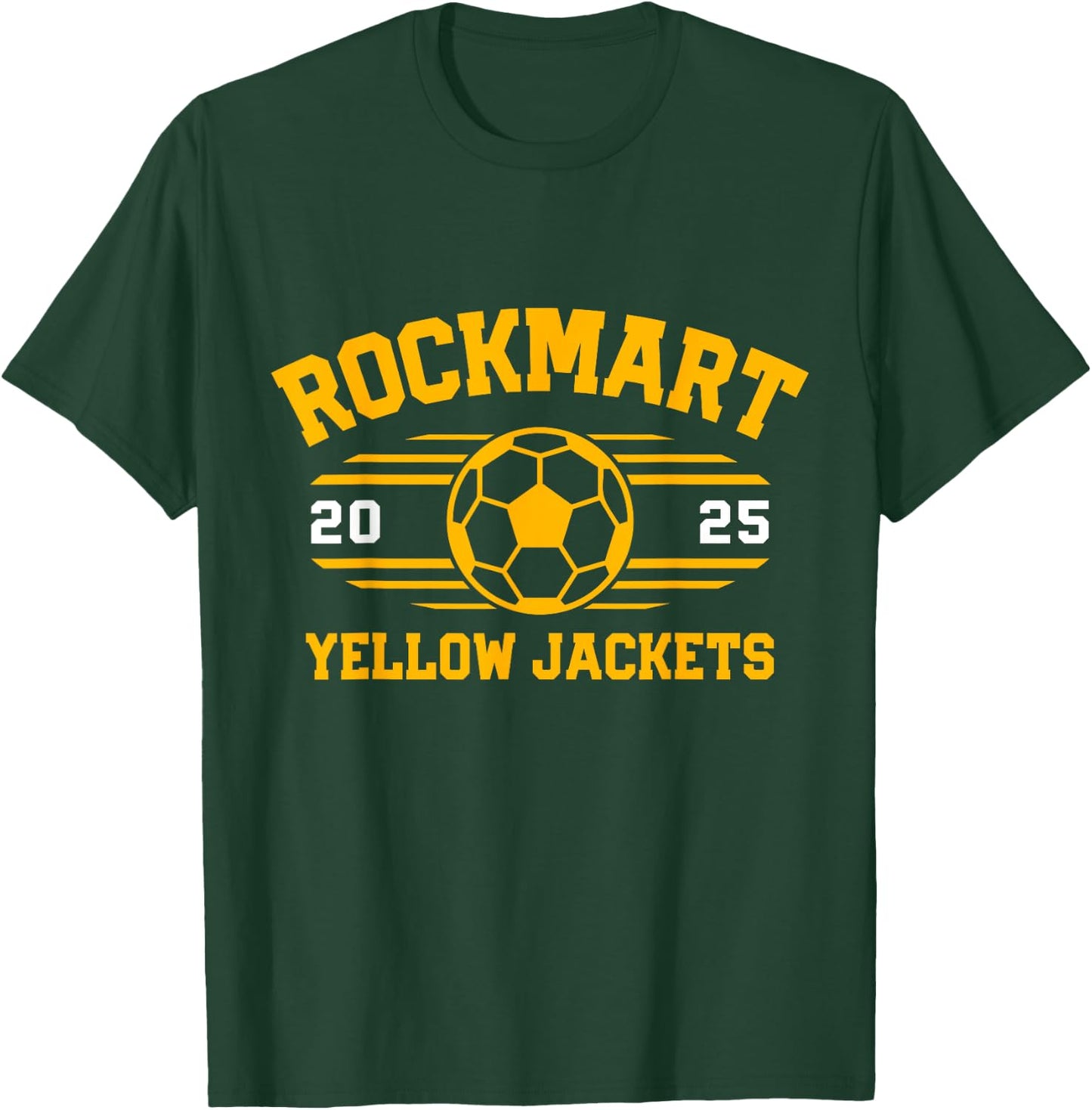 Rockmart Yellow Jackets Soccer Ball 2025 T-Shirt - T-Shirt | Forest