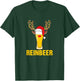Reinbeer Santa Claus Reindeer Beer Funny Christmas Drinking T-Shirt - T-Shirt | Forest
