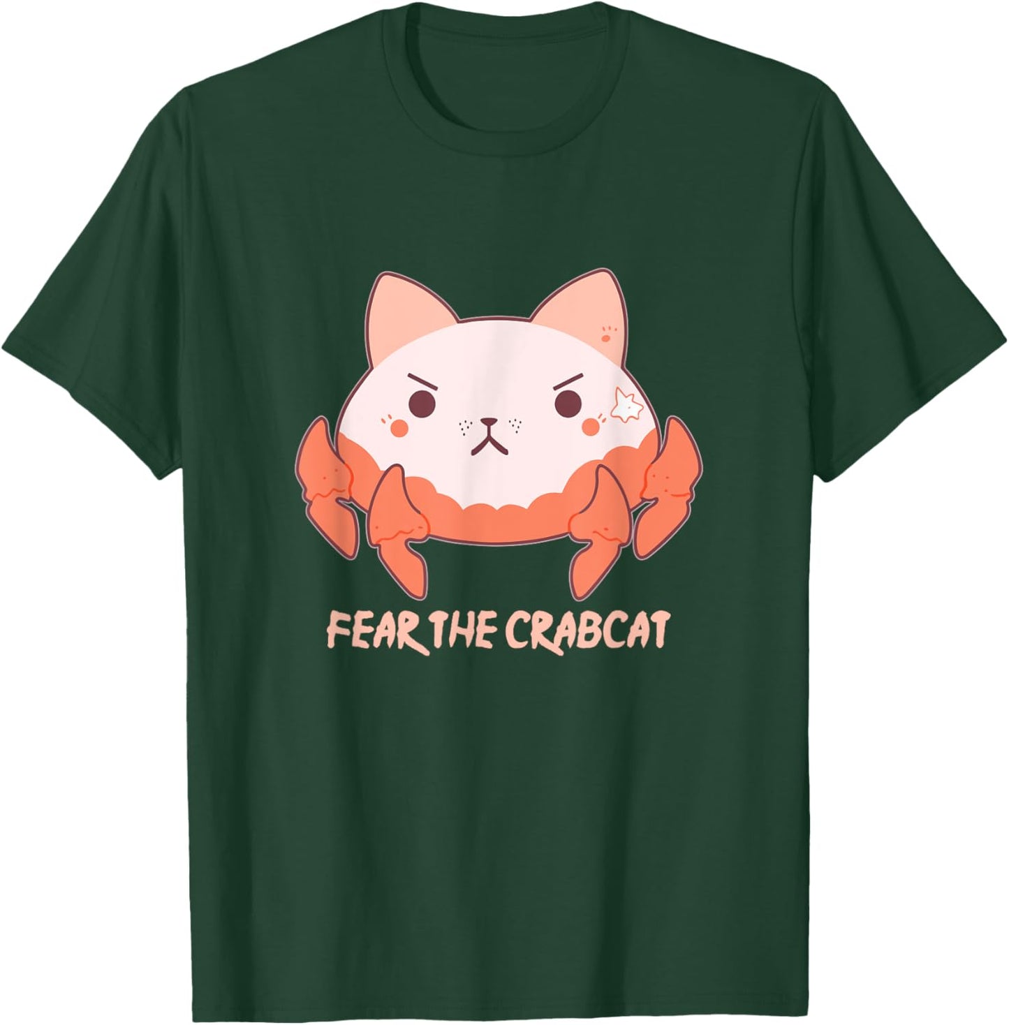 Fear the Crabcat - Funny Crab cat Cryptid Cryptozoology T-Shirt - T-Shirt | Forest