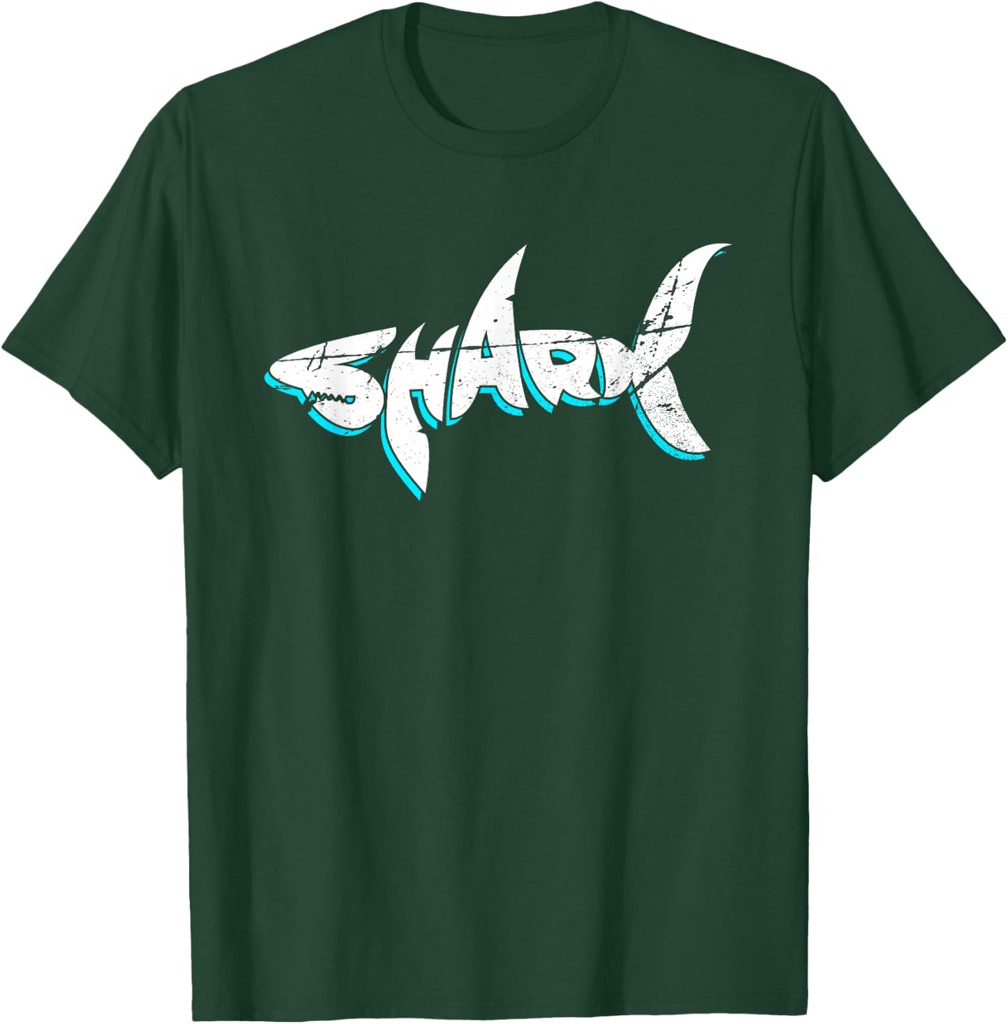 Week Of The Shark Distressed Retro Vintage Love Sharks Gift T-Shirt - T-Shirt | Forest