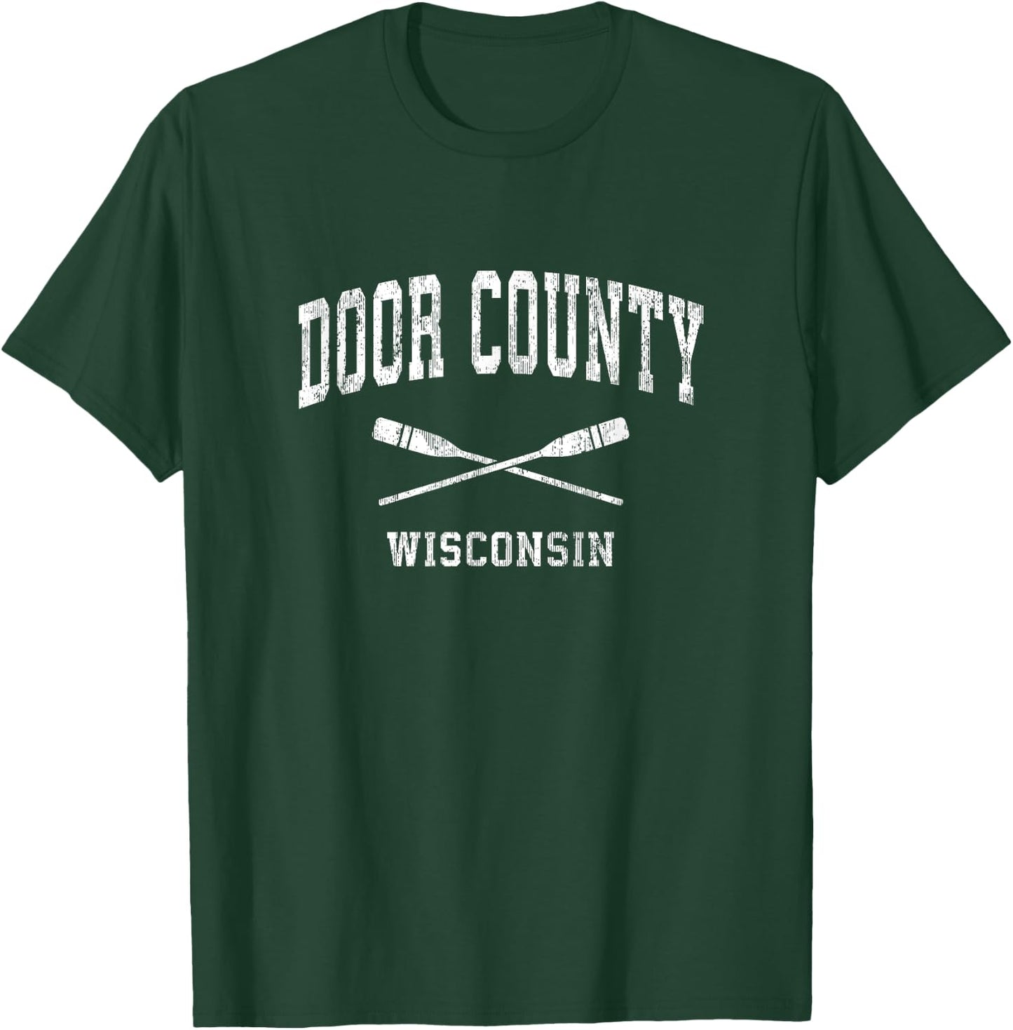 Door County Wisconsin Vintage Nautical Paddles Sports Oars T-Shirt - T-Shirt | Forest