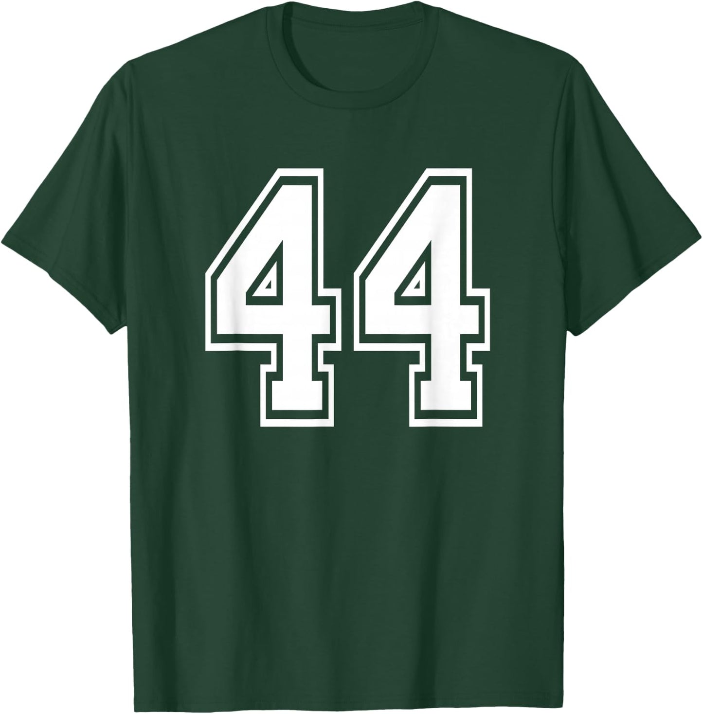 Number 44 Numbered Uniform Sports Jersey Team 44th Birthday T-Shirt - T-Shirt | Forest