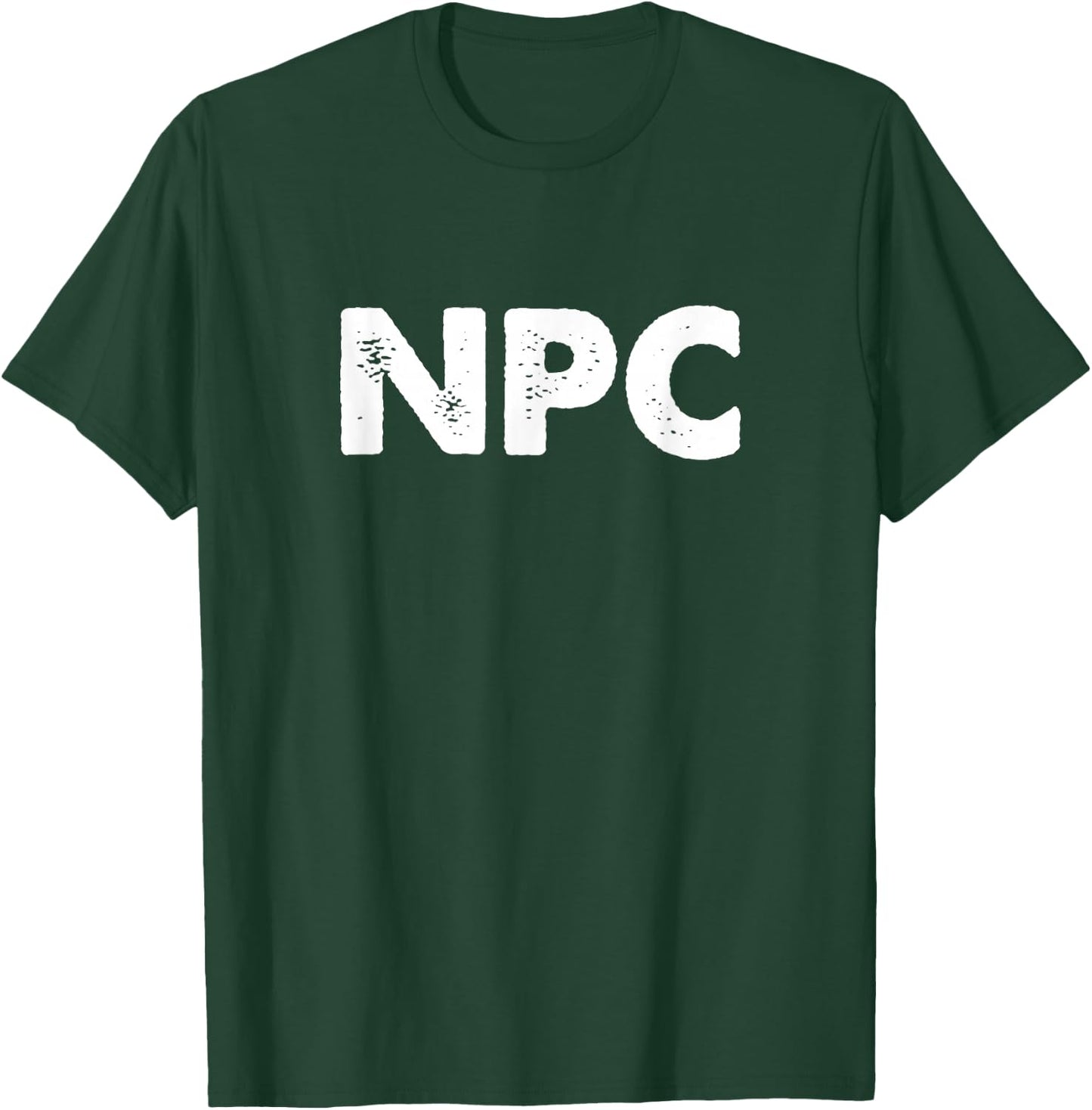 NPC LARP Larping - Black Adults' - Small - - Short Sleeve - Modern Casual - Letter Print T-Shirt - T-Shirt | Forest