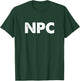 NPC LARP Larping - Black Adults' - Small - - Short Sleeve - Modern Casual - Letter Print T-Shirt - T-Shirt | Forest