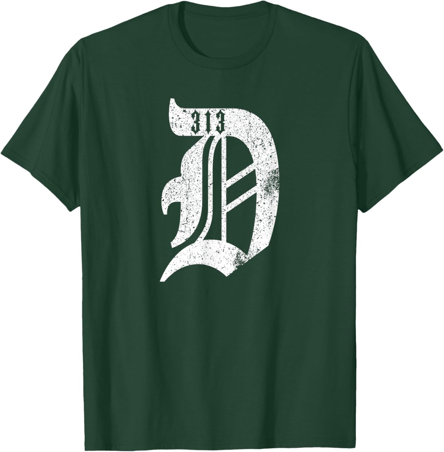 Detroit D Shirt | Detroit 313 Shirt | Detroit Michigan T-Shirt - T-Shirt | Forest