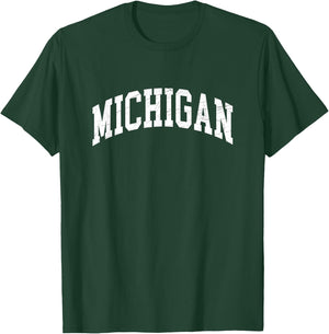 Michigan - Worn Design - Classic T-Shirt - T-Shirt | Forest