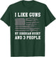 I Like Guns My Siberian Husky And 3 People T-Shirt - T-Shirt | Forest