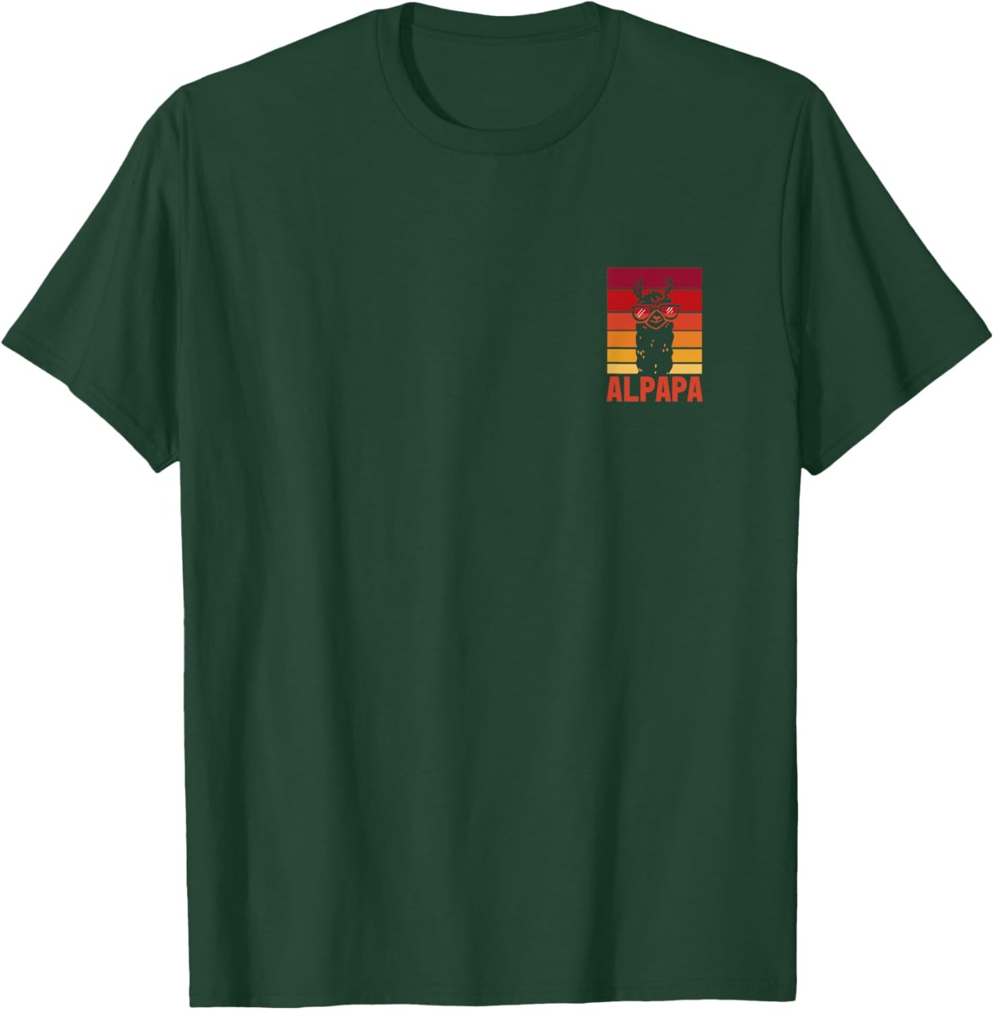 Alpapa Alpaka Lama Werdender Papa Dad Frischgebackener Vater T-Shirt - T-Shirt | Forest