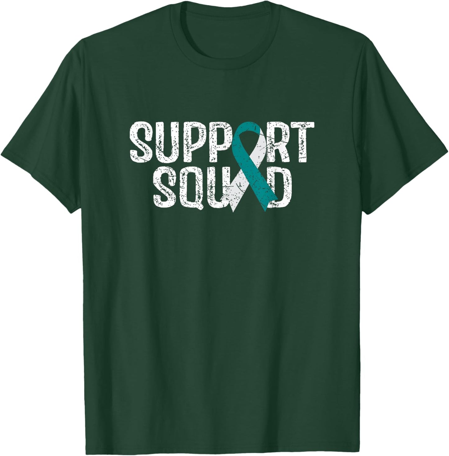 Support Squad Cervical Cancer Awareness T-Shirt - T-Shirt | Forest