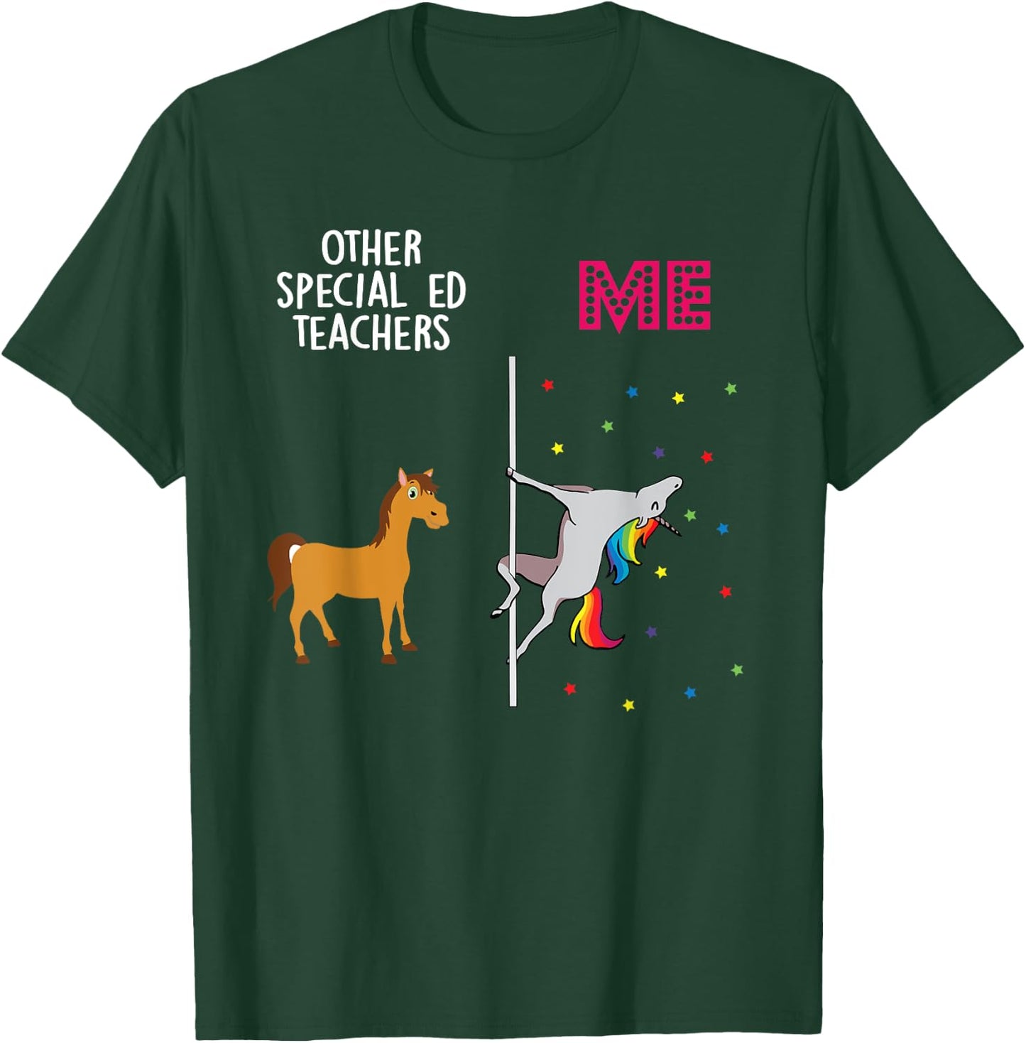 Special Ed Teacher Unicorn Others You Men Women T-Shirt - T-Shirt | Forest