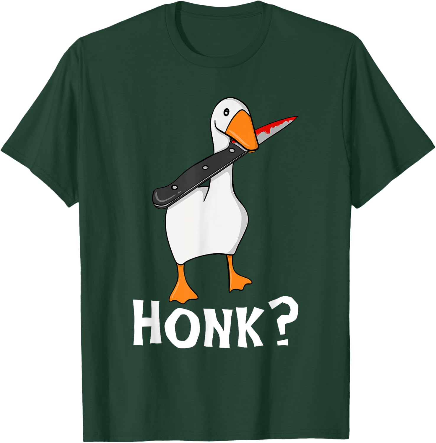 Odd Love Halloween Murderous Goose With Knife True Crime T-Shirt - T-Shirt | Forest