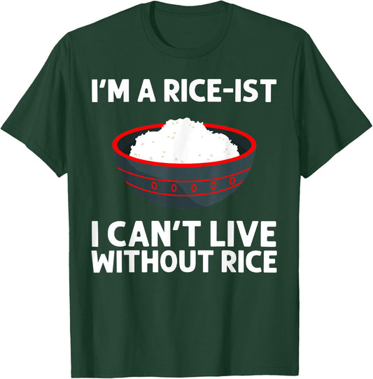 Funny Rice Art Women Asian Chinese Filipino Food T-Shirt - T-Shirt | Forest
