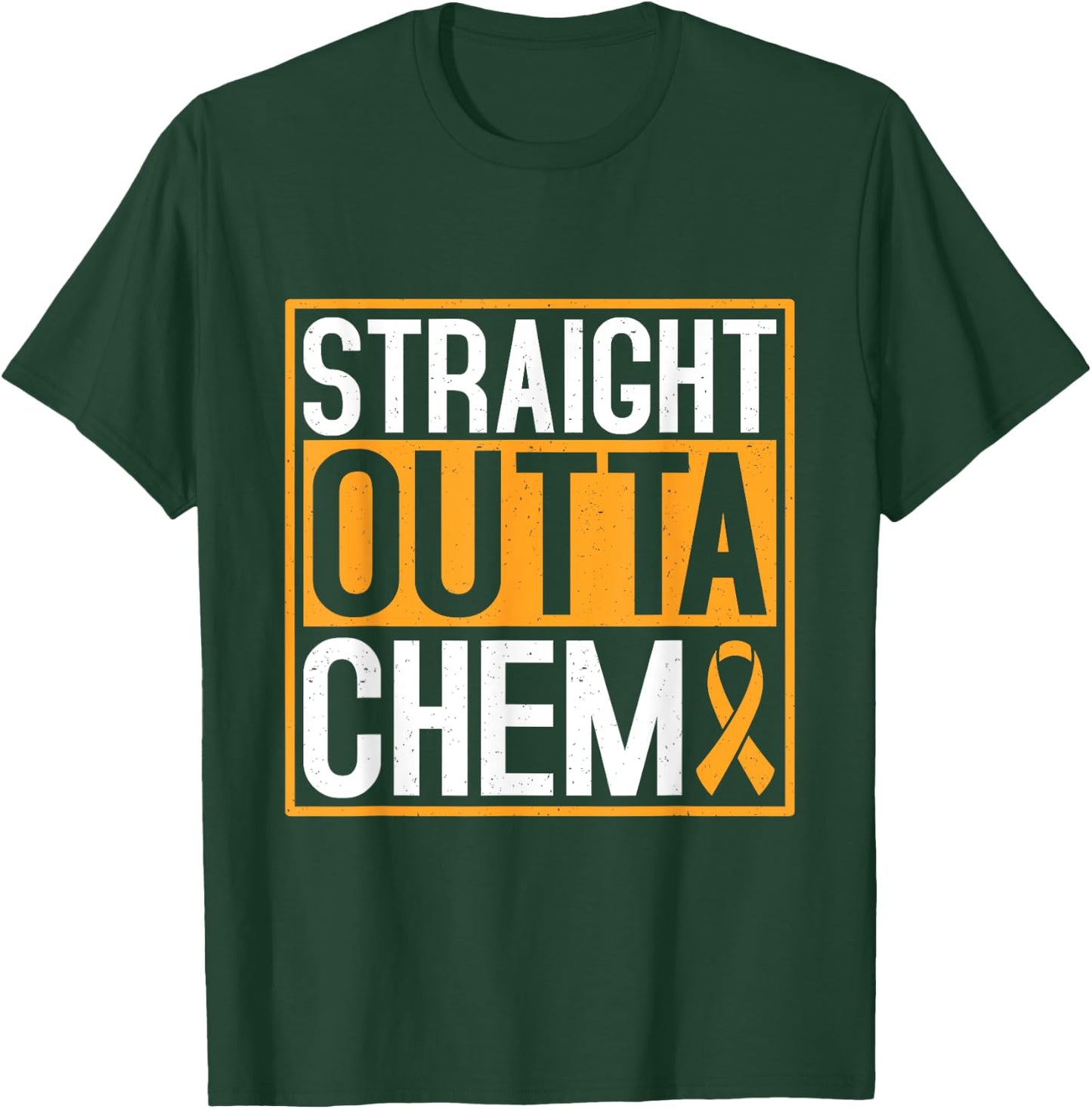 Straight outta chemo Childhood Cancer Awareness T-Shirt - T-Shirt | Forest