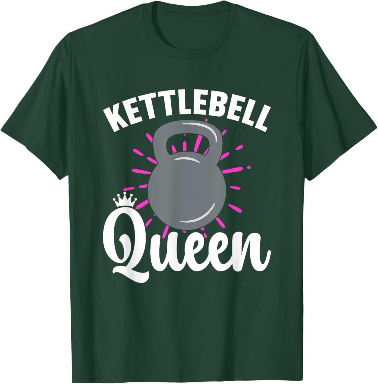 Kettlebell Queen Workout Fitness Training Kettlebell T-Shirt - T-Shirt | Forest