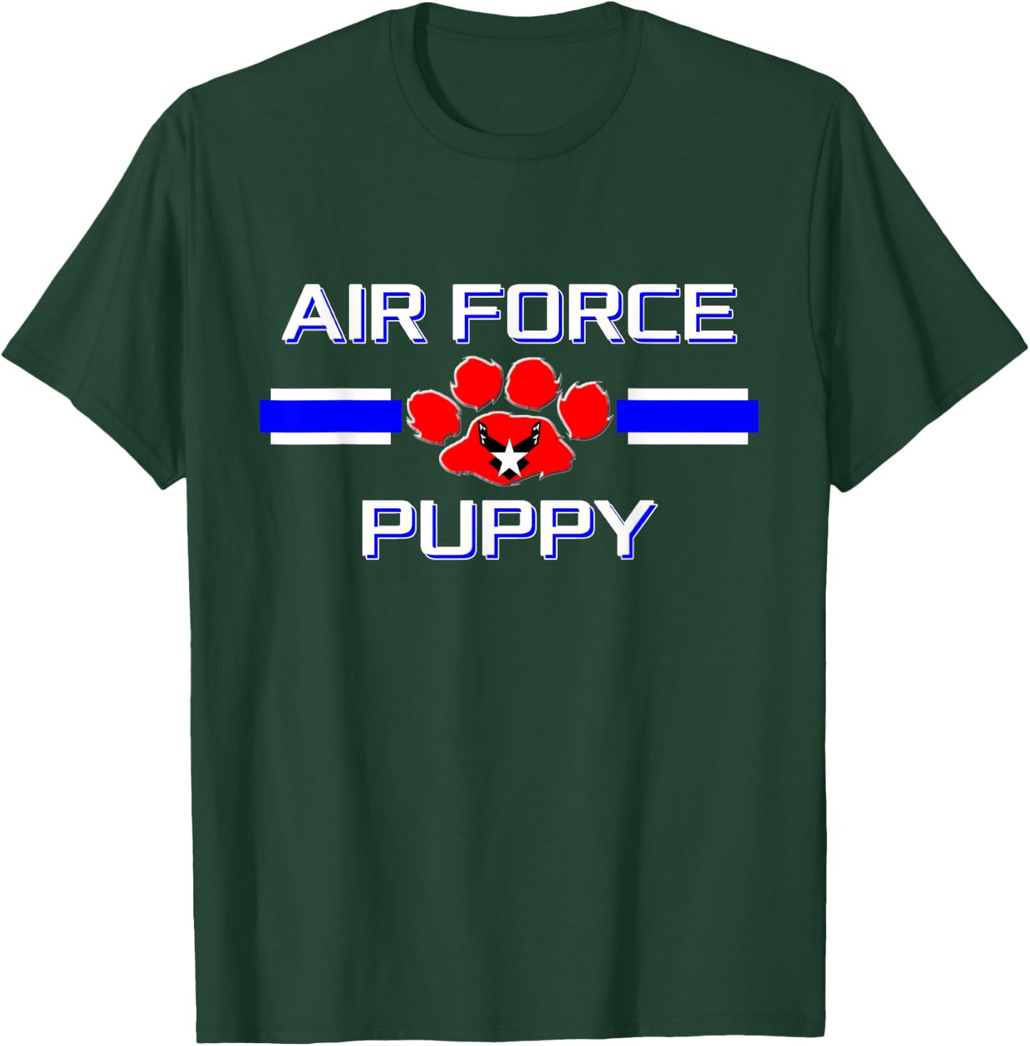 Air Force Human Puppy Play Shirt | Military Pup BDSM Fetish T-Shirt - T-Shirt | Forest