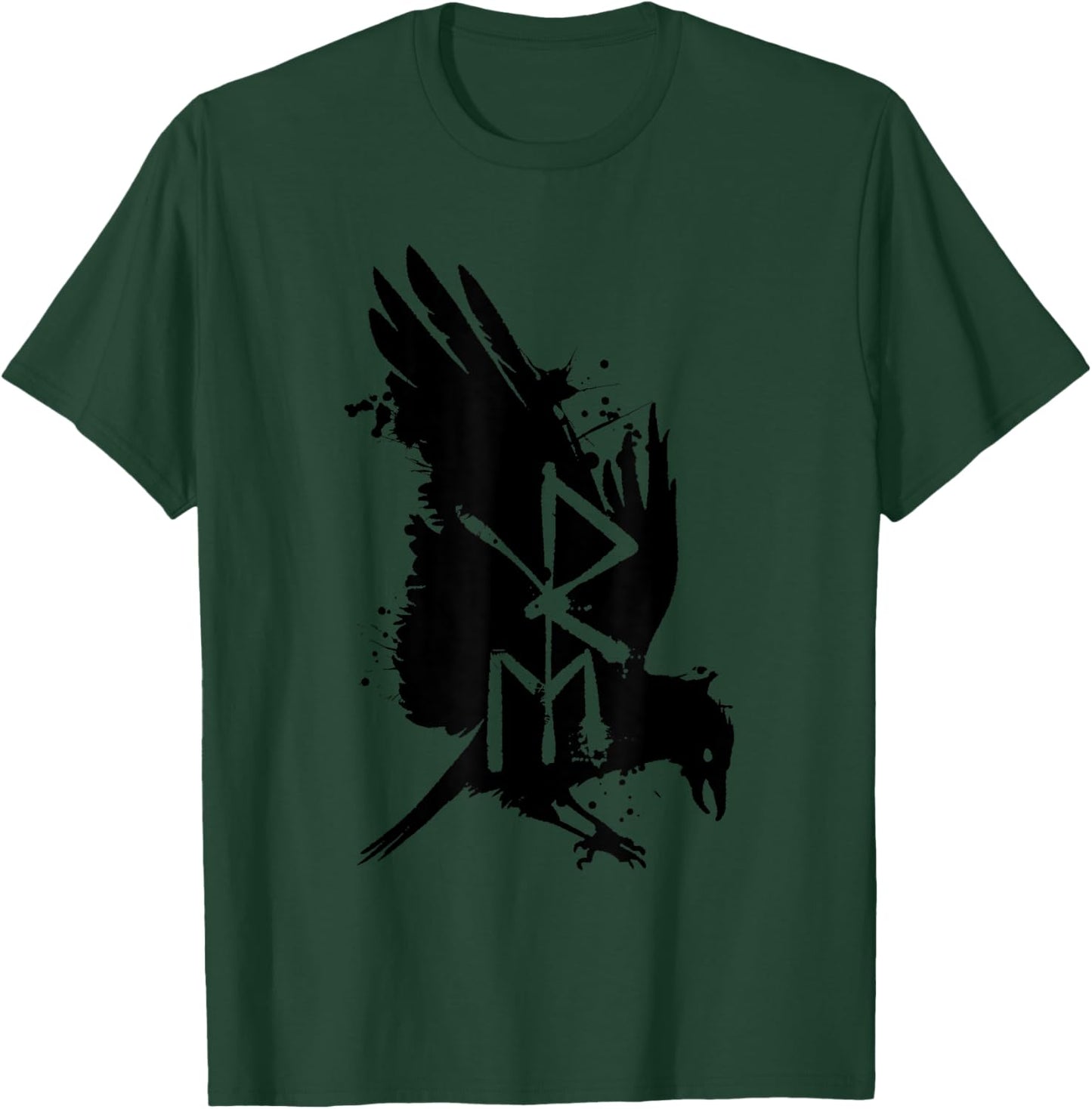 Crow Raven Norse Mythology Viking Vikings lover T-Shirt - T-Shirt | Forest