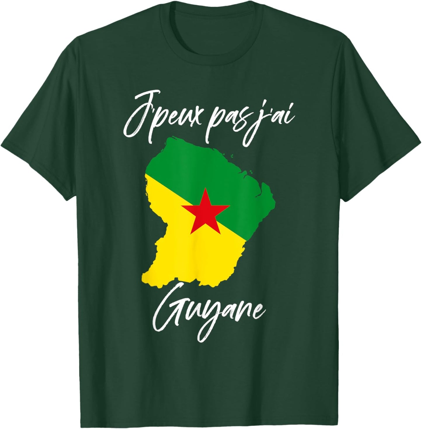 Je Peux Pas J'ai Guyana Men's Women's And Child , Black, S T-Shirt - T-Shirt | Forest
