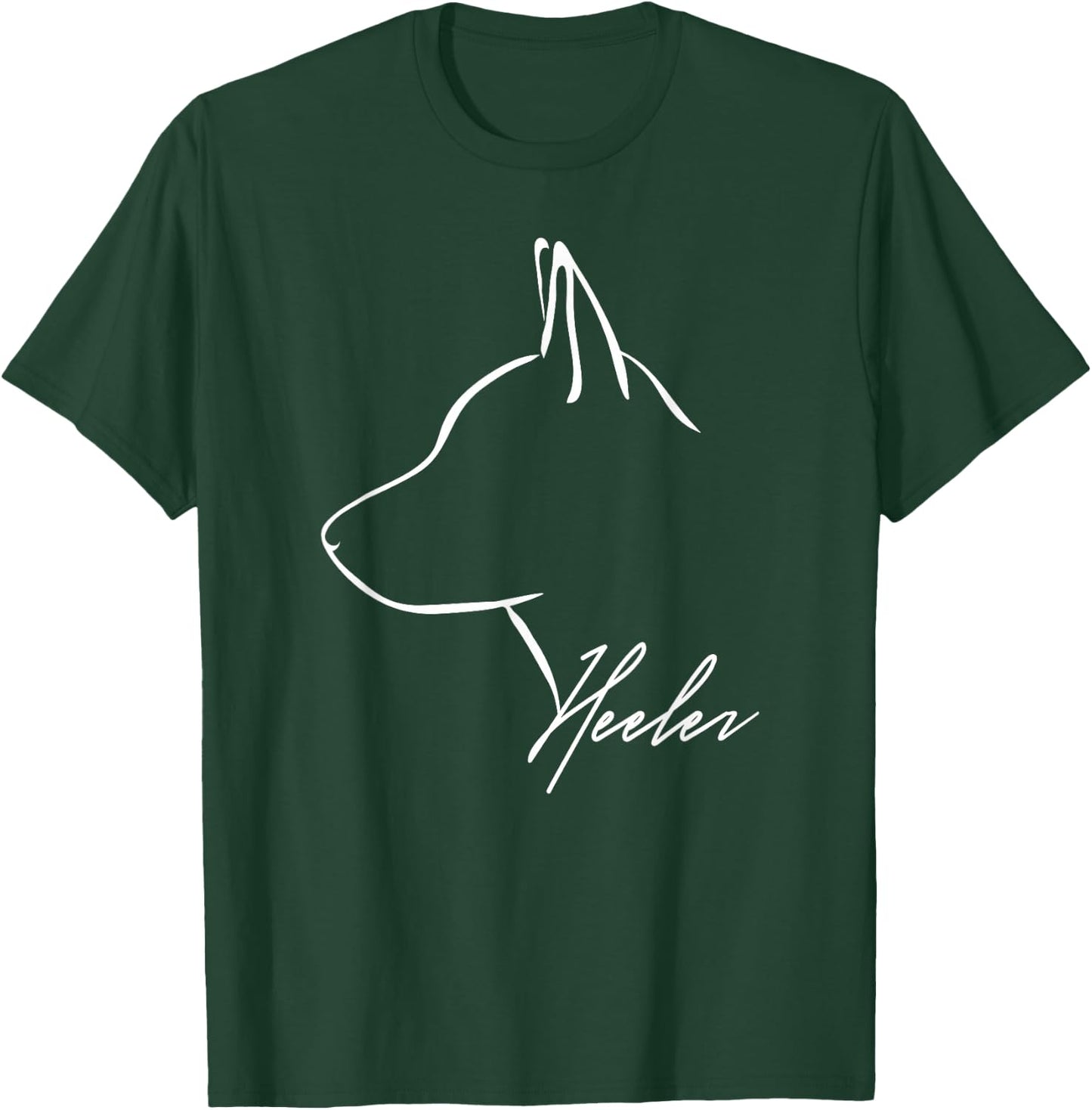 Blue Heeler Cattle Dog Profile Dog Lover Gift Dog T-Shirt - T-Shirt | Forest