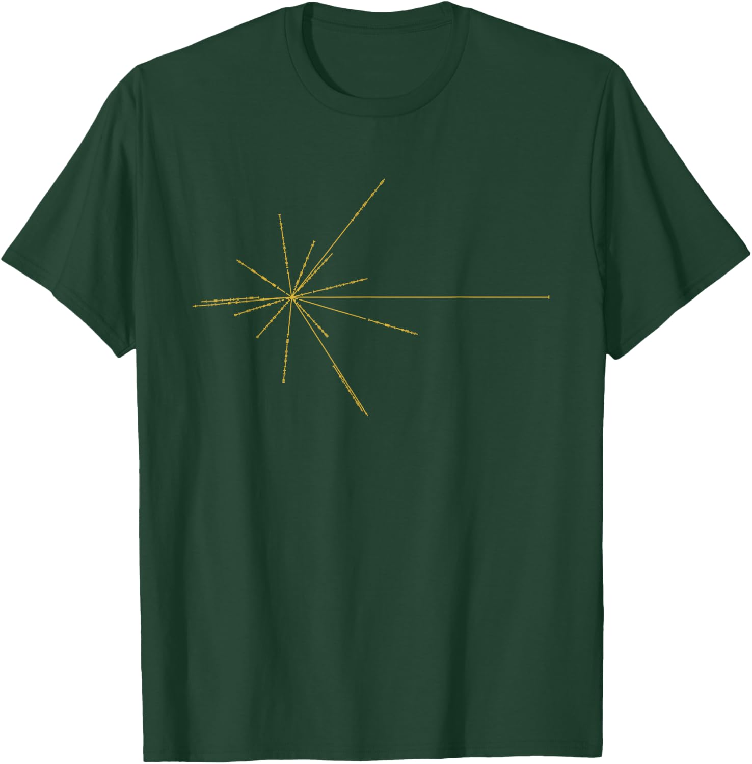 Pulsar Map - Radial Star Diagram T-Shirt - T-Shirt | Forest