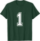 Number 1 Birthday Sports Player Team Numbered Jersey T-Shirt - T-Shirt | Forest