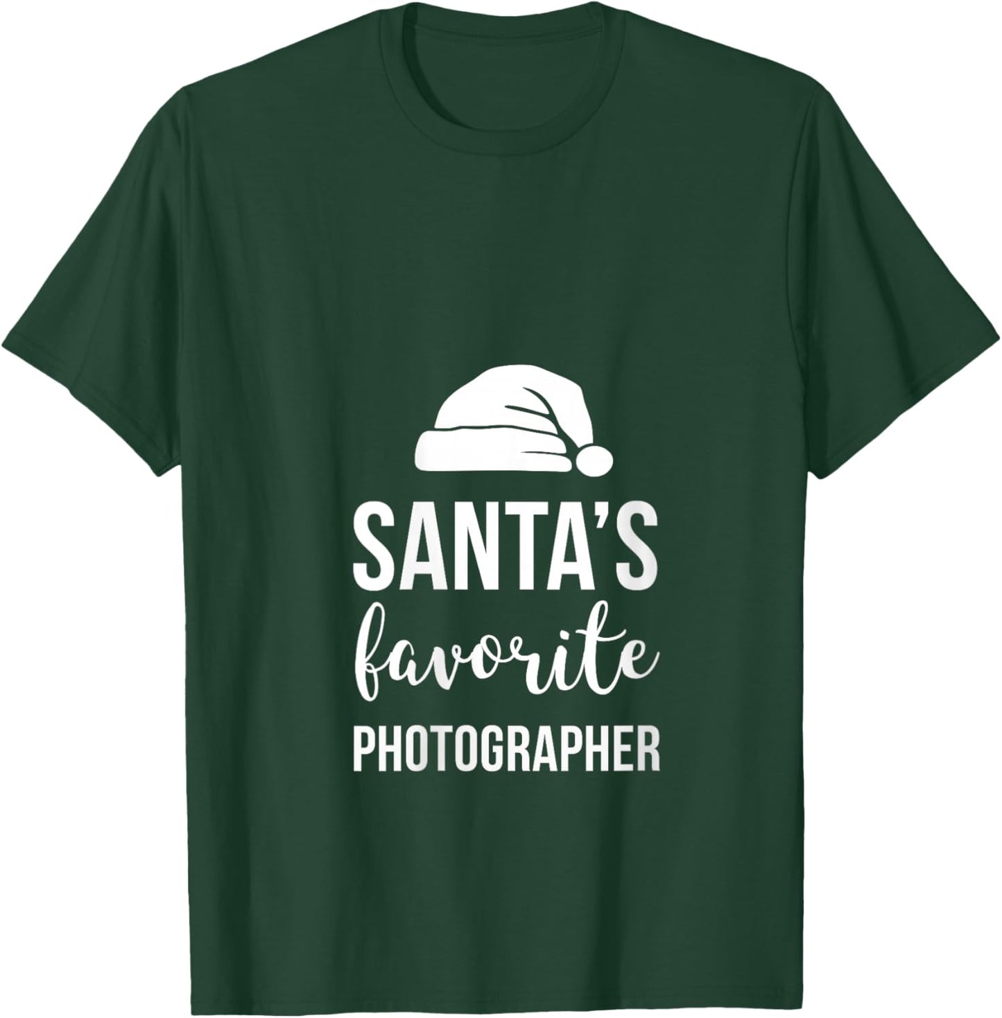 Santa's Favorite Photographer Funny Christmas V-Neck T-Shirt - T-Shirt | Forest