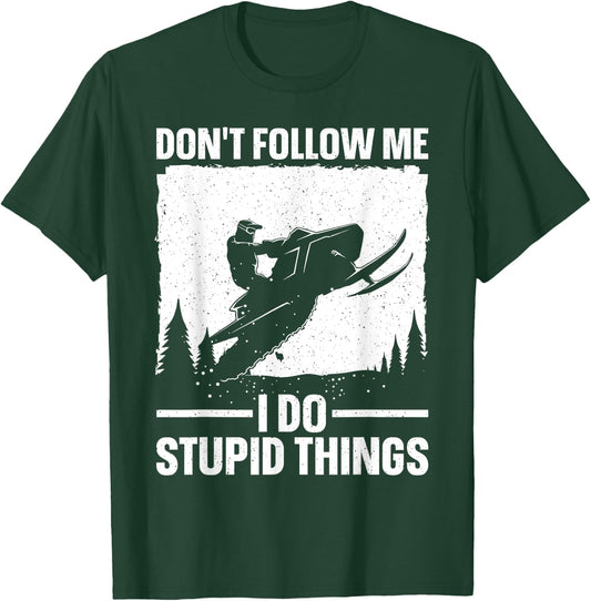 Snowmobile Art Women Snowmobiling Snowmobile Lover T-Shirt - T-Shirt | Forest