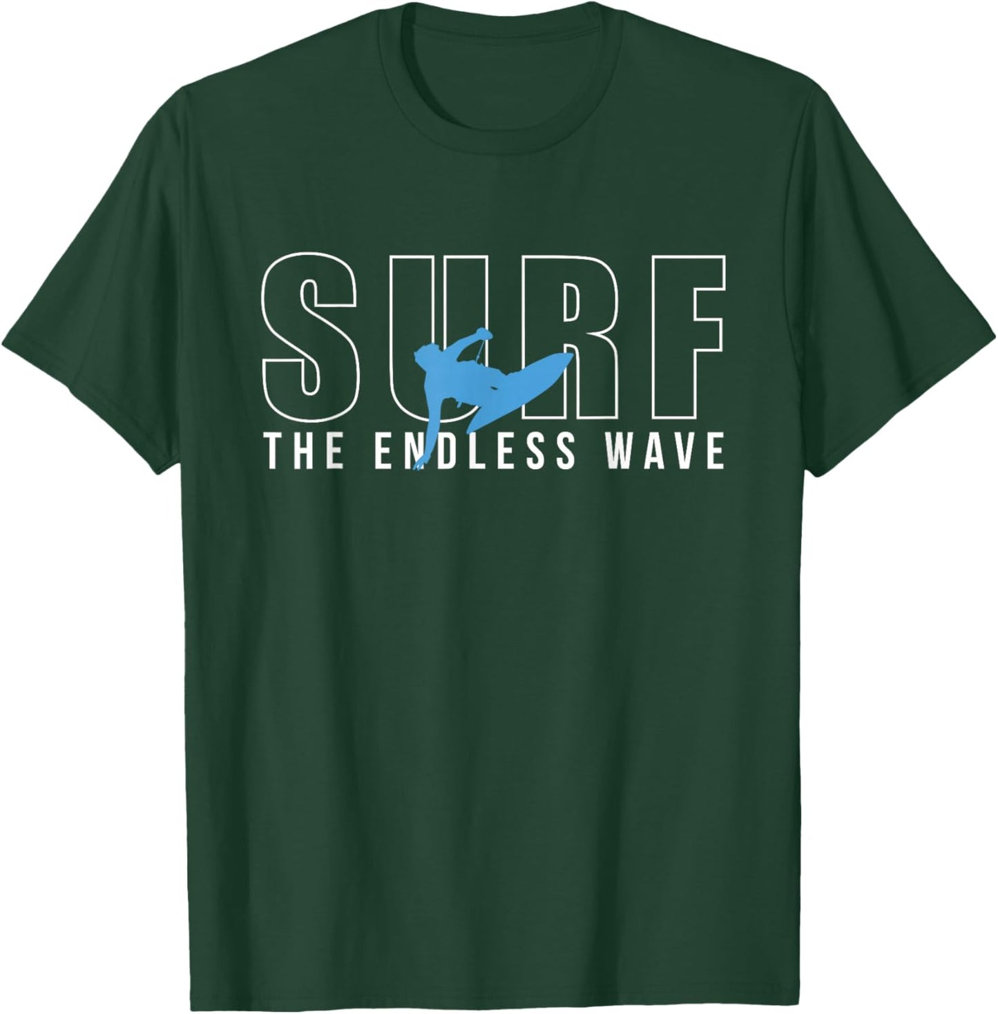 Surf The Endless Wave Wakeboard Wakeboarding Board Wakesurf T-Shirt - T-Shirt | Forest