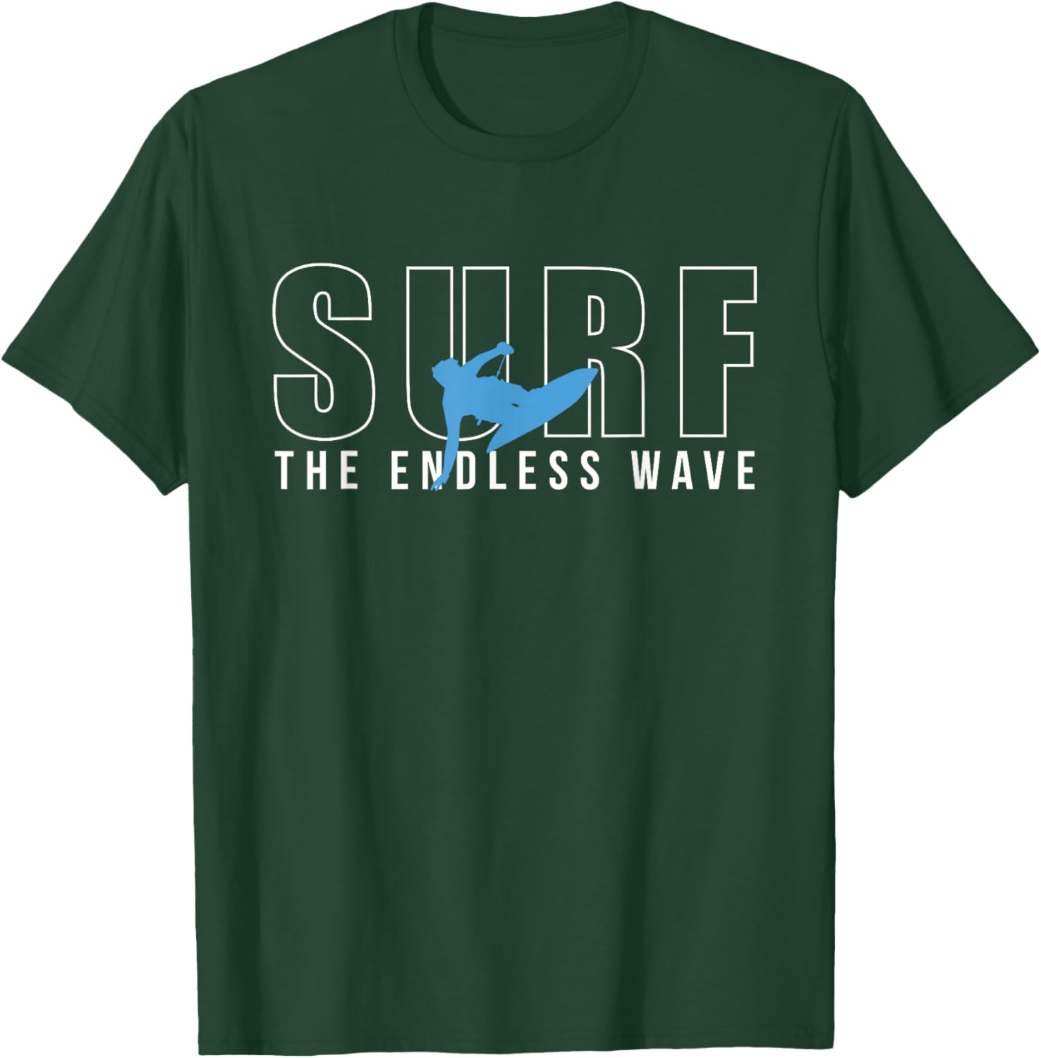 Surf The Endless Wave Wakeboard Wakeboarding Board Wakesurf T-Shirt - T-Shirt | Forest