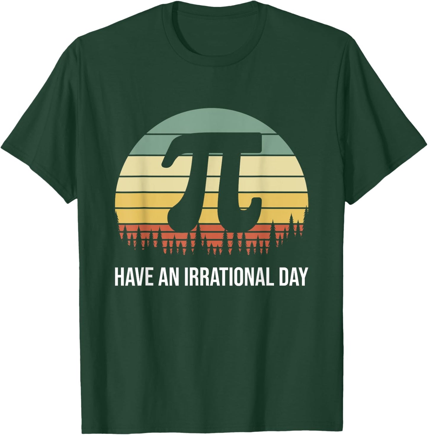 Irrational Pi Day Retro Science Math Equation Teacher Nerd T-Shirt - T-Shirt | Forest
