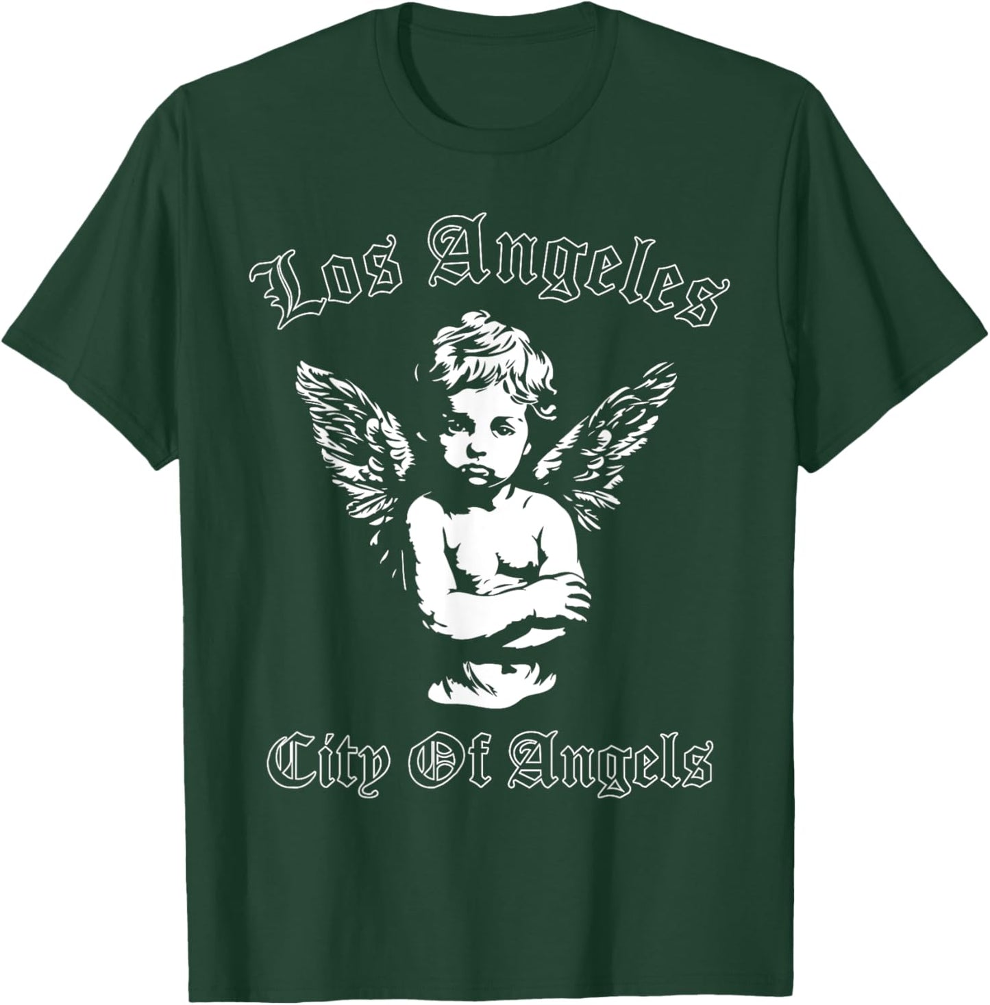 Los Angeles OG Chicano Angel LA California , Small, Black T-Shirt - T-Shirt | Forest