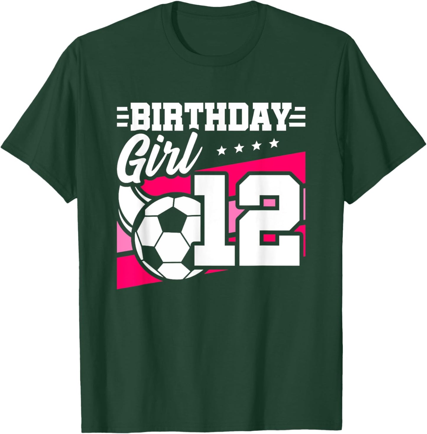 Soccer Birthday Party - 12 Year Old Girl - 12th Birthday T-Shirt - T-Shirt | Forest