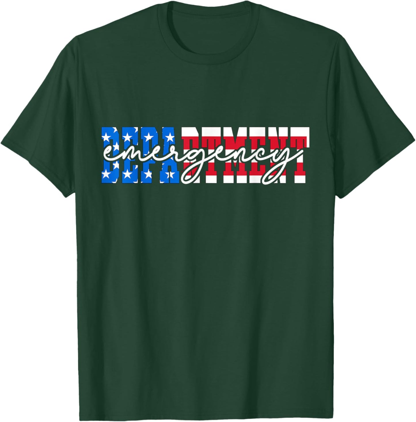 Emergency Department 4th of July USA Emergency Room Nurse T-Shirt - T-Shirt | Forest