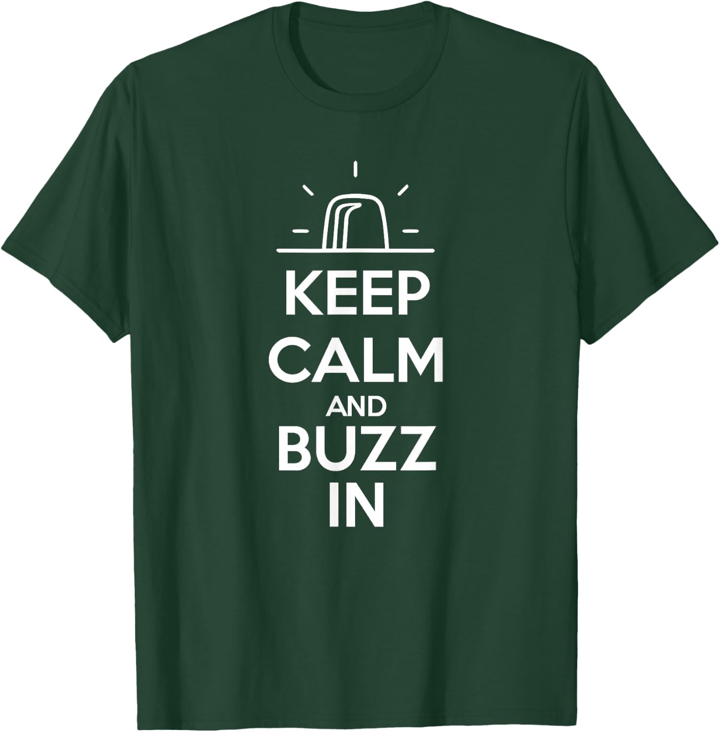 Keep Calm and Buzz In Clever Quiz Bowl T-Shirt - T-Shirt | Forest