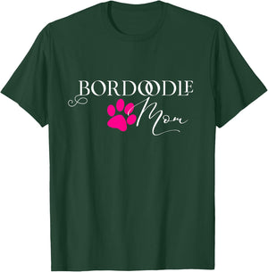Bordoodle Mom Pink Dog Paw Gift Men Women Kids T-Shirt - T-Shirt | Forest