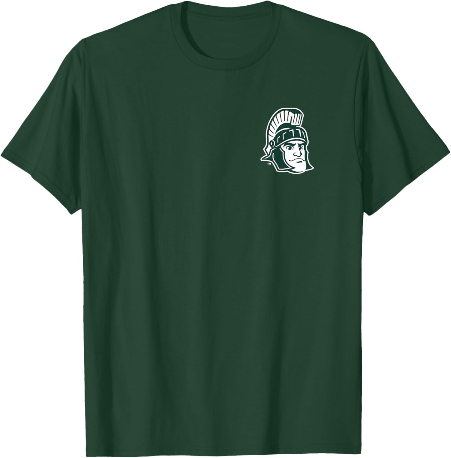 Michigan State Spartans Front/Back State Black T-Shirt - T-Shirt | Forest