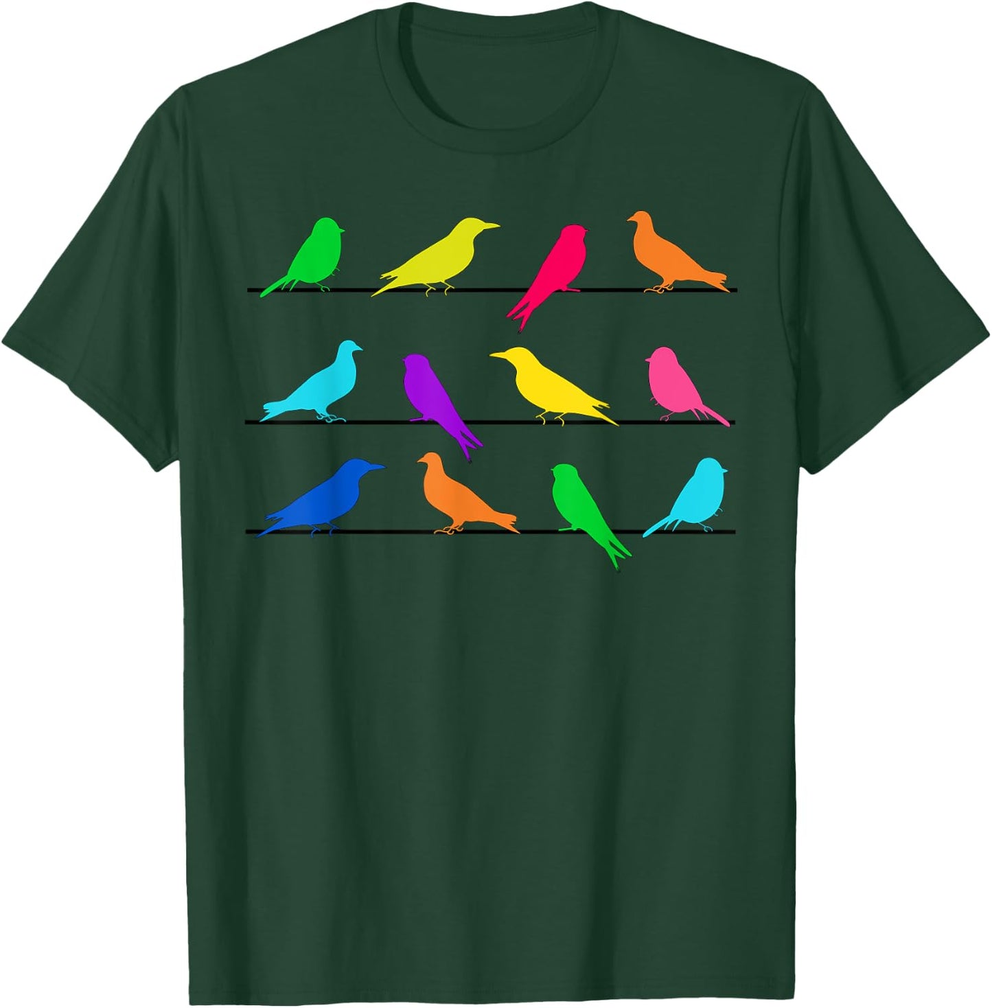 Birding Retro Classic Bird Watcher Watching Gift T-Shirt - T-Shirt | Forest
