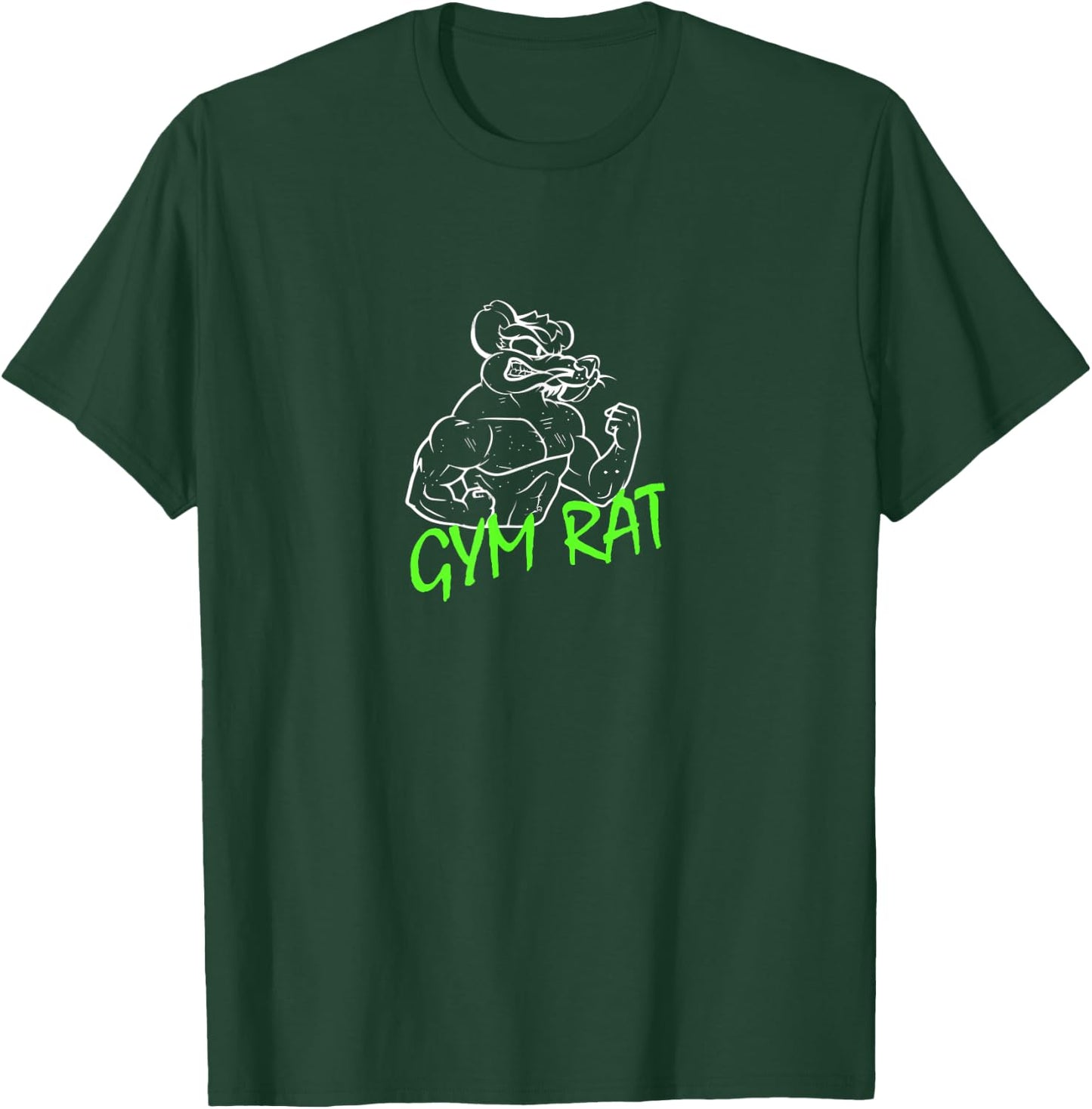 GYM RAT Men's Black Gym Rat , Classic Fit, Short Sleeve, Small T-Shirt - T-Shirt | Forest