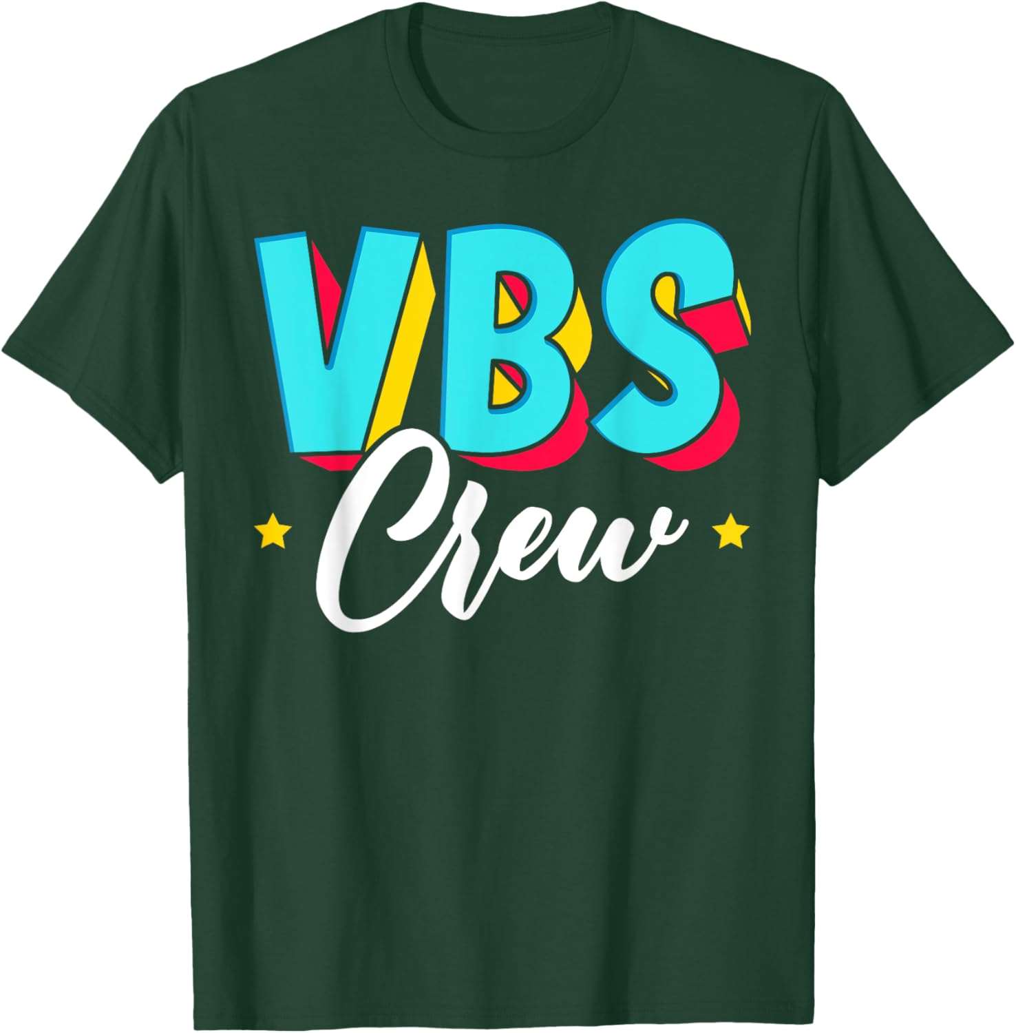 VBS Crew Vacation Bible School Paint Splatter Christian T-Shirt - T-Shirt | Forest