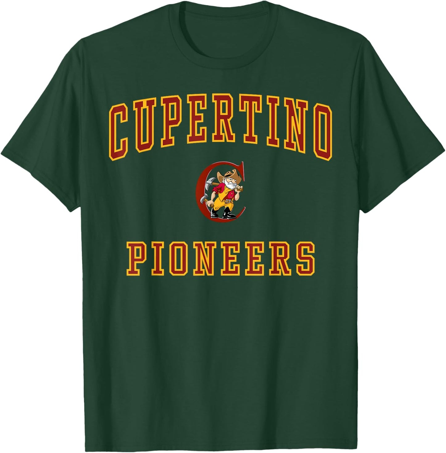 Cupertino High School Pioneers C1 T-Shirt - T-Shirt | Forest