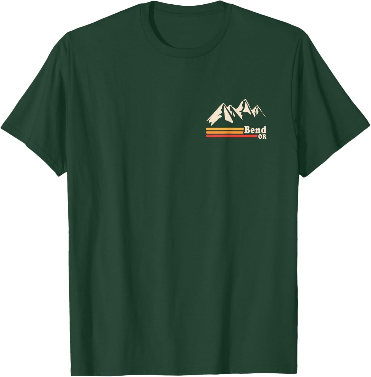 Retro Bend Oregon Mountains T-Shirt - T-Shirt | Forest
