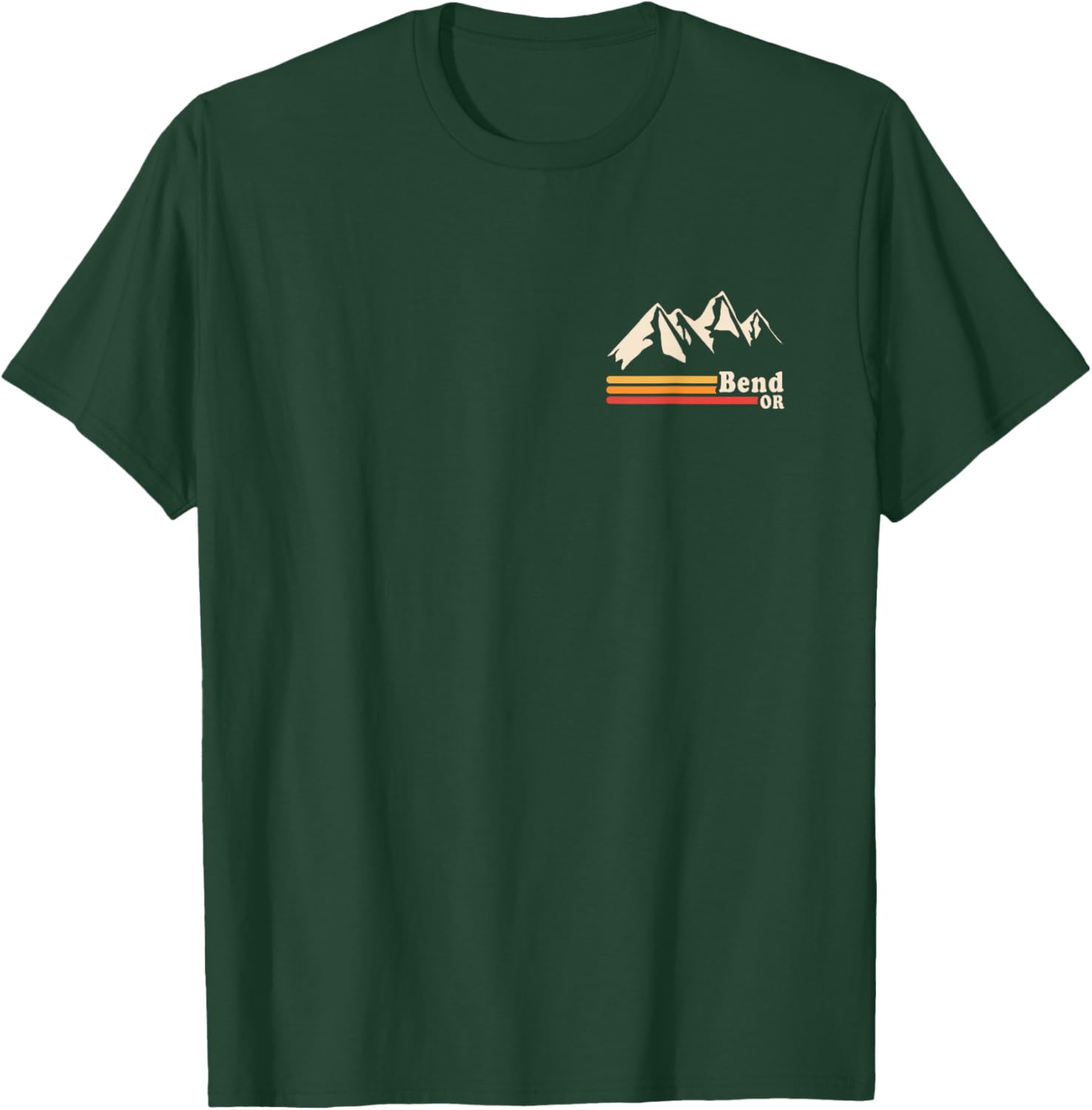Retro Bend Oregon Mountains T-Shirt - T-Shirt | Forest