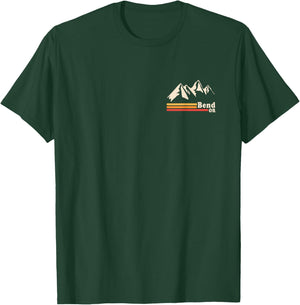 Retro Bend Oregon Mountains T-Shirt - T-Shirt | Forest