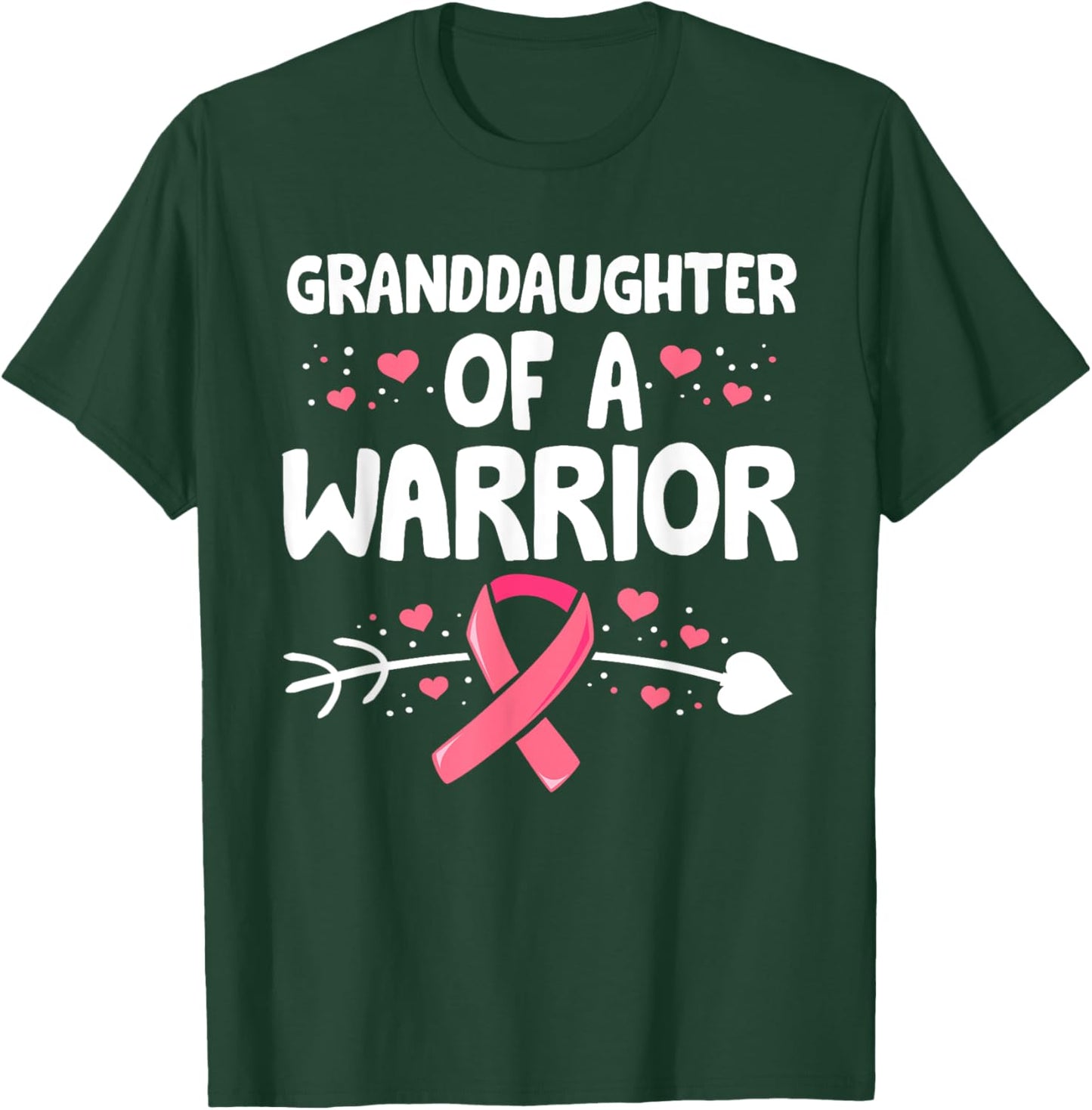 Granddaughter Of A Warrior Shirts, Breast Cancer Matching T-Shirt - T-Shirt | Forest