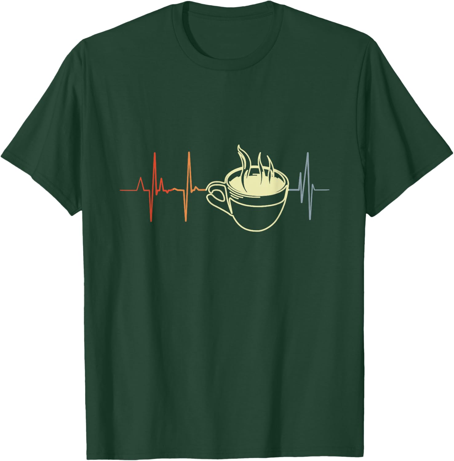 Heartbeat Coffee T-Shirt - T-Shirt | Forest